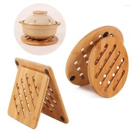 Table Mats Non-Slip Heat Resistant Pot Holder Bamboo Trivet Mat Pads Coffee Tea Cup Decorative For Pans Dishes