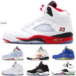 2023 fashion original 5 basketball shoes 5s men Fire Red Alternate Grape Blue suede International Flight Laney Royal Metallic Silver Oreo JERDON