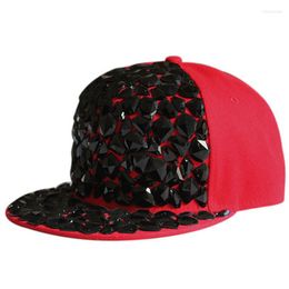 Ball Caps Adjustable Size Personality Couple Hat Novelty Bright Block Headwear Decoration Hip Hop Cap For Men Women 2022 Flat Brim