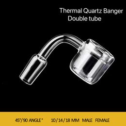 wholesale thermal quartz banger nail smoking accessories double 10mm 14mm 18mm male female joint wall blender for dab oil rig bong