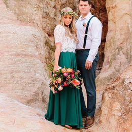 Skirts Special Green Modest Chiffon For Bridal Custom Made A-line Boho Long Skirt Bridesmaid 2022 Female Saias