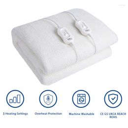 Blankets Home Heater Bed Warmer Safe Electric Blanket White Polyester Heating Wire Overheating Protection System