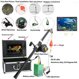 Aluminum Alloy Underwater Fishing Video Camera Kit 6W IR LED Lights With 7" Inch HD Color Monitor Sea Wheel 25m Cable