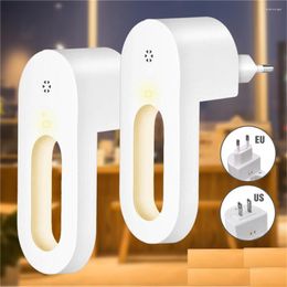 Night Lights Led Light U-shaped Design Sensor Switch Warm White For Bedroom Bathroom Kitchen Compatible With EU/US Sockets