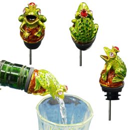 Bar Tools Alloy Sile Frog Shaped Wine Pourer Bottle Stoppers Handmade Liquor Pourers For Home Decoration Kitchen Accessories Drop De Smt6R