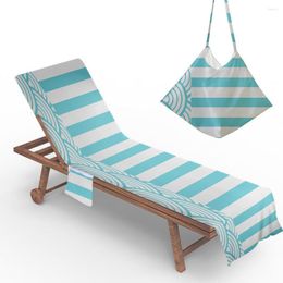 Chair Covers Fashion Striped Microfiber Beach Lounge Cover Towel Outdoor Summer Cool Bed Garden El Sunbath Lazy Mat