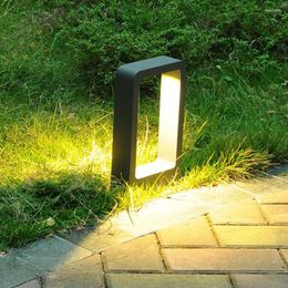 Outdoor Garden Pathway Light With Insert Stakes Villa Landscape Lawn Pillar Courtyard Road Bollards