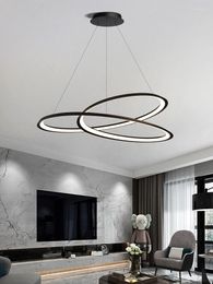 Ceiling Lights Living Room Chandelier Simple Creative Ring Lamp Modern Restaurant Bar Nordic Light Luxury Personality Hall
