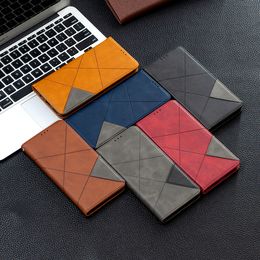 Geometry Leather Wallet Cases For Samsung S23 Ultra A14 5G A23E A04 4G Vertical Hybrid Hit Closure Hybrid Flip Cover Vintage Geometric Suck Magnetic Business Pouch