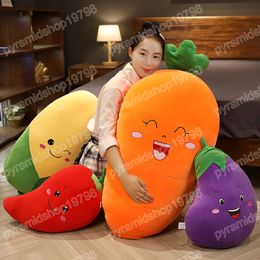 30/50CM Lovely Vegetables Plush Toys Cushions Kawaii Carrot Eggplant Corn Pepper Pillow Stuffed Soft Down Cotton Dolls for Baby