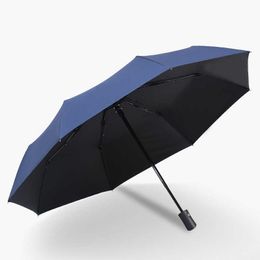 Umbrellas Automatic Rain Sun Umbrella Black Coating Anti-UV Folding Wind Resistant Auto Luxury Big Windproof Women Men
