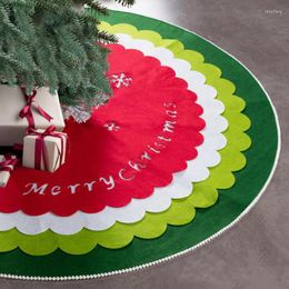 Decoraciones navideñas Círculo de letras Círculo Patrón de sandía Decoración de la falda del árbol Decoración del delantal del delantal