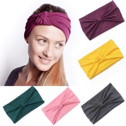 Yoga Hair Bands Stripe Yoga Sports Headband Sport Bundle Hair Band Running Fitness Sweat Absorbent Headband Simple Headwear L221027