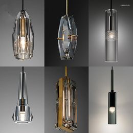 Pendant Lamps Luxurious Glass/Crystal Chandelier American Modern Minimalist Study Living Room Bedroom Bedside