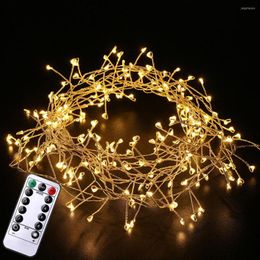 Strings 5/2M Christmas Fairy Lights String Remote Control LED Firecracker Garland Light For Wedding Valentine's Day Year Party Decor