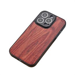 Wood Grain PU Leather Phone Cases For iphone 14 Plus 13 12 11 Pro Max Fashion Cover Anti Drop Shockproof