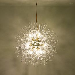 Chandeliers Fss Crystal Round Dandelion Design Chandelier Lighting For Living Room Bedroom Lustre Kitchen Indoor LED G9 Bulbs Lamp Fixtures