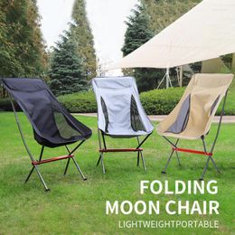 Camp Furniture Factory Direct Price Portable Outdoor Folding Chair For Camping Fishing Ultralight Foldable Beach Aluminium Moon