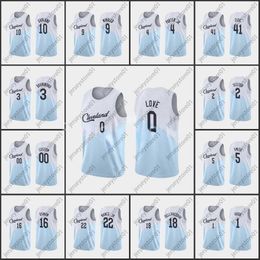 75th Anniversary Diamond Basketball Jerseys 2021/22 Men Stitched Kevin Love Collin Sexton Kevin Porter Jr. Darius Garland Cedi Osman Custom