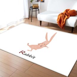 Carpets Cartoon Cute Animal Bedroom Kids Play Mat Soft Flannel Memory Foam Printed Table Area Rugs Living Room Carpet