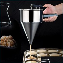 Cake Tools Baking Handcranked Cake Pouring Pot Batter Dispensing Tool Mixing Separator Butter Liquid Cheese Cup Funnel 0616 Drop Del Dhthq