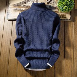 Men's Sweaters Style Fashion Men Winter Knitted Sweater Roll Turtle Neck Pullover Jumper Warm Sweatshirt Tops