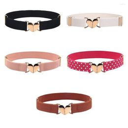 Belts Elegant Love Heart Buckle Stretch Dress Decoration Waist Elastic Strap Decorative Waistband