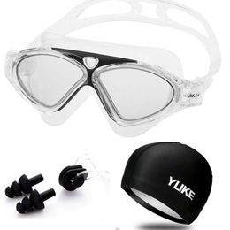 goggles frame arena Swimming Goggles Anti-fog Waterproof Adult Pool glasses with Earplug Swim cap for Men Women Sports Diving Eyewear L221028