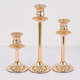 Candle Holders Metal Pillar Wedding Centrepieces Candlestick For 0.86 Inches Candles Stand Decoration