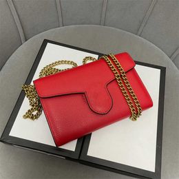 Designer marmont leather women shoulder bag crossbody chain gold hardware handbag red green luxury fashion bags nice