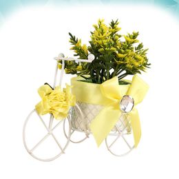 Decorative Figurines Flower Stand Holdertricycle Bike Basket Pot Wedding Table Centerpieces Artificial Arrangements