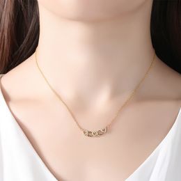 New Romantic Design Micro Set Zircon Pendant Necklace Women Jewelry Fashion Luxury Plating 18k Gold s925 Silver Collar Chain Accessories Necklace Gift