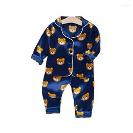 Clothing Sets Clothes SetBaby Boys Girls Long Sleeve Bear 2pcs Suit Household Comfortable Cute Children Pyjamas Sleep Wear Kids