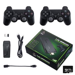 Console per videogiochi portatili 4K HD M8 Console per videogiochi con due controller wireless 2.4G Giochi classici Double Gamess Player per PS1 playstation 1