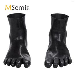 Chaussettes masculines 1 paire pour hommes hommes toe sexe cosplay cosplames cheville high latex sock club club stade performance accessoires halloween