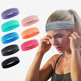 Yoga Hair Bands Men Sweat Band Sport Headband Stretch Elastic Women Yoga Running Headband Fitness Outdoor Sport Headwrap Fitness Sport Safety L221027