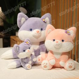 25/50cm Real Life Fox Plush Toys Stuffed Animal Dolls Children Pillow Bedroom Decor Stuffed Doll For Kids Birthday Gift