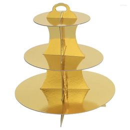 Bakeware Tools 3-Tier Round Cardboard Cupcake Stand For Cupcakes Perfect Birthday Baby Bridal Shower Party Supplies