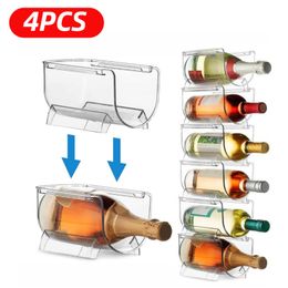 Tabletop Wine Racks 124Pcs Stackable Rack Refrigerator Organiser Universal Bottle Holder Water Champagne storage box 221027