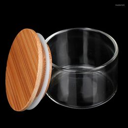 Nail Art Kits 1Pc Glass Dappen Dish Bowl Cup With Wood Lid Liquid Container Holder Bottle DIY Tool