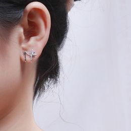 Backs Earrings LUTAKU Fashion Star Ear Cuff Non Pierced Micro Pave CZ Zircon Small Sized Girl Clip Earring For Women Korean Earcuff Jewelry
