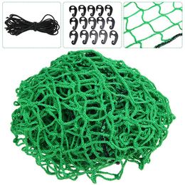 Car Organizer 1.5Mx2.2M Square Mesh Nylon Bungee Cord Cargo Net With 15pcs Hooks For Truck Trailer Luggage Storage