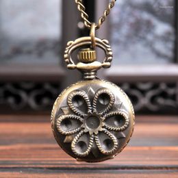 Pocket Watches Bronze PocketFashion Antique Small Six-petal Watch Retro Six Petal L81119