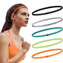 Yoga Hair Bands 1Pcs Simple Unisex Sports Headband Anti-slip Silicone Strip Sweat Guide Elastic Headbands Yoga Running Fitness Hair Accessories L221027