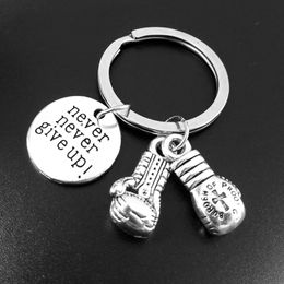 Fashion Metal Boxing Gloves Pendant Keychain I Love Boxing Key Chain Boxer Movement Men's Car Keyring Man Boxing Lovers