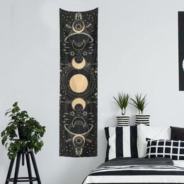Tapestries Moon Tapestry Phase Bohemian Wall Art Vertical Hanging For Room