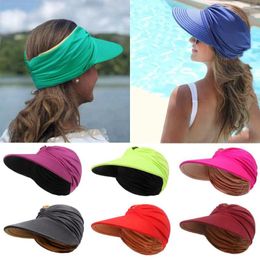 Wide Brim Hats Adult Travel Double-sided Flexible Summer Visor Hat Sun Protection Baseball Cap Beach