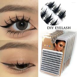 False Eyelashes 10 Rows 3D Cluster Individual Thick Dramatic Segment Lashes Manga DIY