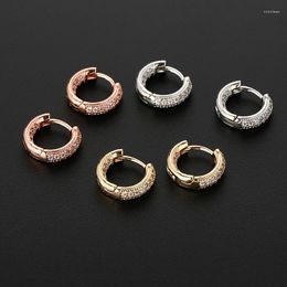 Hoop Earrings 1 Pair Classic Shining CZ Cubic Zircon For Women Girls Simple Crystal Small Wedding Jewellery Gifts