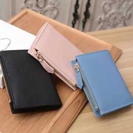 Luxury Designer Handbag the Latest Cross Grain Cowhide Wallet Womens Change Bag Multi Card Slot Two Fold Short Large Capacity Ultra-thin Buckle Factory Direct Sale